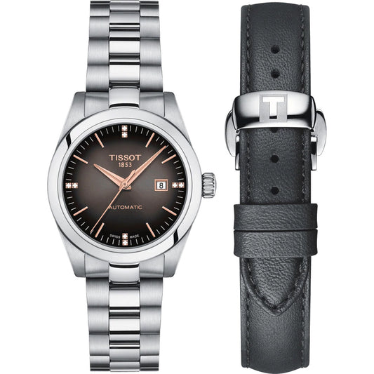 Men's Watch Tissot T-MY LADY AUTOMATIC W-DIAMONDS Black Silver-0