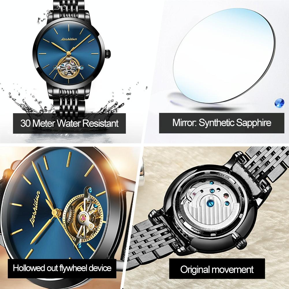 NNEDSZ Waterproof Automatic Mechanical Watch For Women With Simple Hollow Design