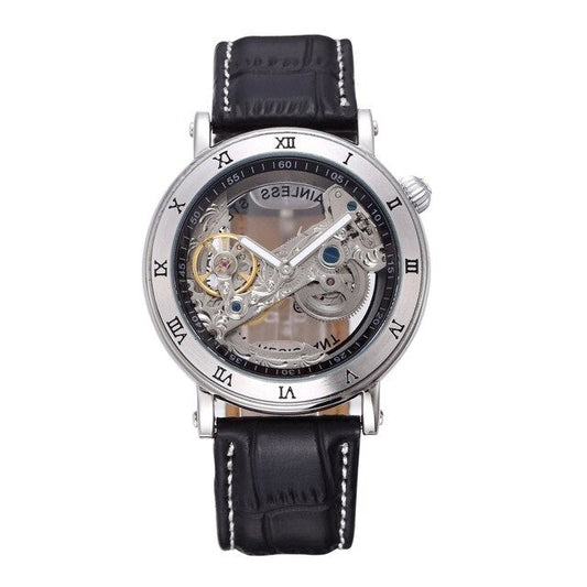 Top brand Skeleton Tourbillon automatic Mechanical Watch Men's luxury business men Wristwatch self wind