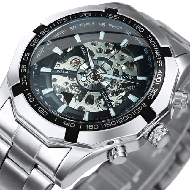 Watch Men Skeleton Automatic Mechanical Watch Gold Skeleton Vintage Man Watch Mens Watches